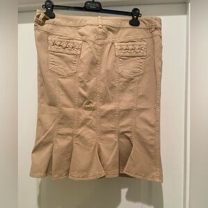 Emporio Armani Tan A-Line Skirt